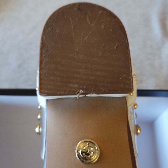 Cecelia New York Min Bare Clear Alabaster Color Blocked Studded Flats Size 8 - Picture 10 of 16